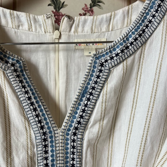 Roller Rabbit Indriya Embroidered Mini Dress Medium - Picture 9 of 11